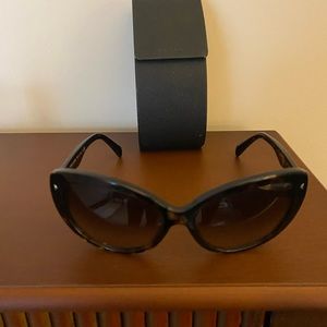 Prada SPR 21N 2AU-6S1 135 3N Cat Eye Tortoise Sunglasses Brown Lenses 56mm